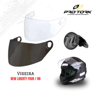 Viseira New Liberty 4 e R8 Fumê / Cristal Botão Reparo Original - Pro Tork