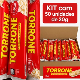Caixa Fechada com 50 Torrones de 20g - Doce Tradicional Tipo Torrone de ...