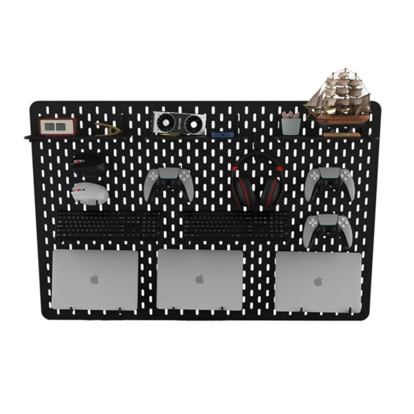 Pegboard G Premium Mdf Setup Gamer Home Office Preto