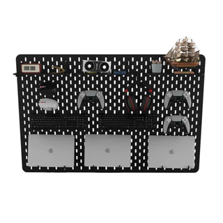 Pegboard G Premium Mdf Setup Gamer Home Office Preto