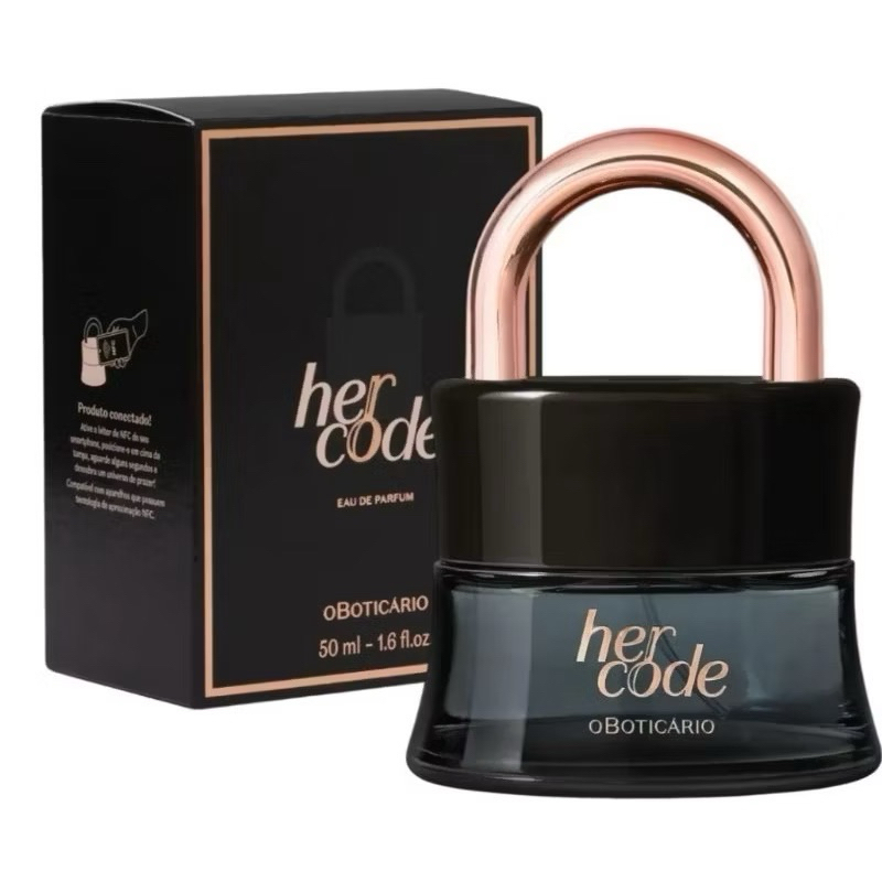 Her Code O Boticário Eau de Parfum 50ml OU Loção Hidratante 200ml OU ...