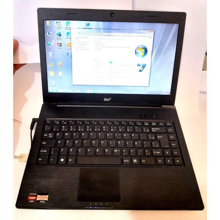 Notebook Positivo sim+ 995m amd c-60 funcionando tudo 100% 6 gigas ...
