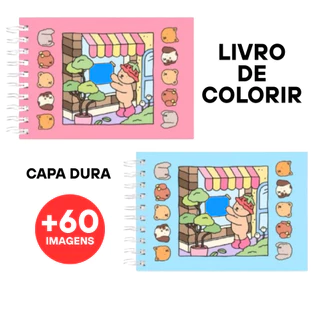 Caderno De Colorir Infantil Capa Rosa +60 Páginas | A5 Espiral Wire-o em Oferta na Shopee