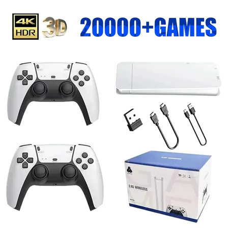 Vídeo Game Stick M15 Pro 4k 64gb Hdmi Com 2 Controles Se Fio +20mil Jogos
