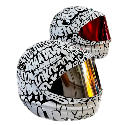 Capacete San Marino Original Adesivado Plotado | Shopee Brasil