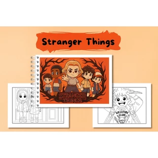 Stranger Things / Livro de colorir / Central Perk / Impressão Somente Frente/ Tamanho A4 / 50 Páginas em Oferta na Shopee
