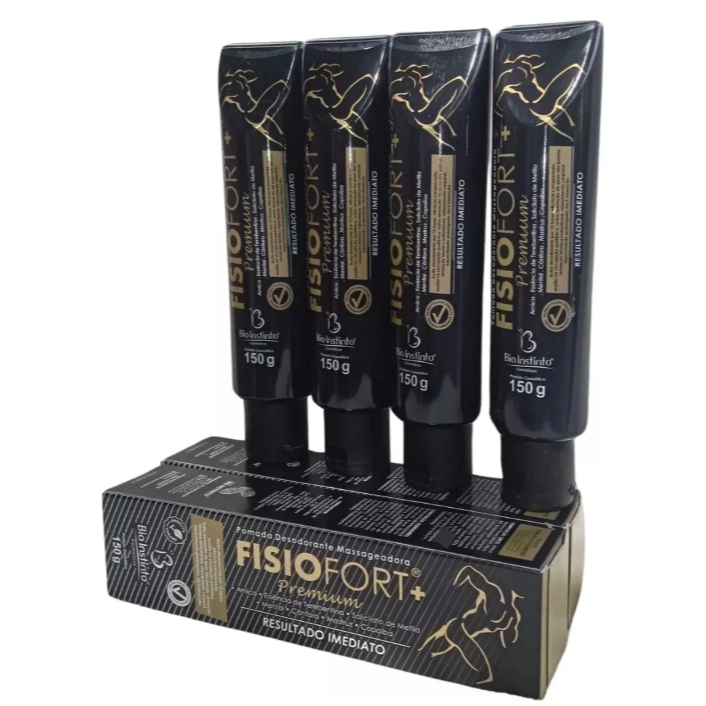 Pomada fisiofort premium preta gel kit com 4 para massagem muscular ...