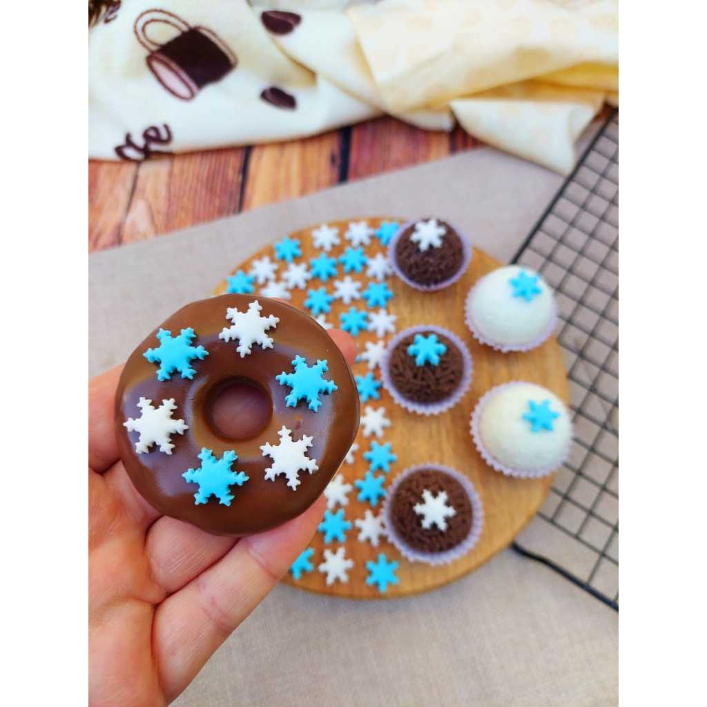Flocos de Neve Frozen Sprinkles,, Confeitos de Açúcar, Apliq