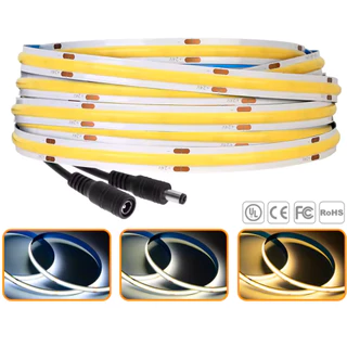 Fita Led Cob 3000k 4000K 6000K 5mts 8mm 320led/480led/M 12v Ip20 Para Perfil