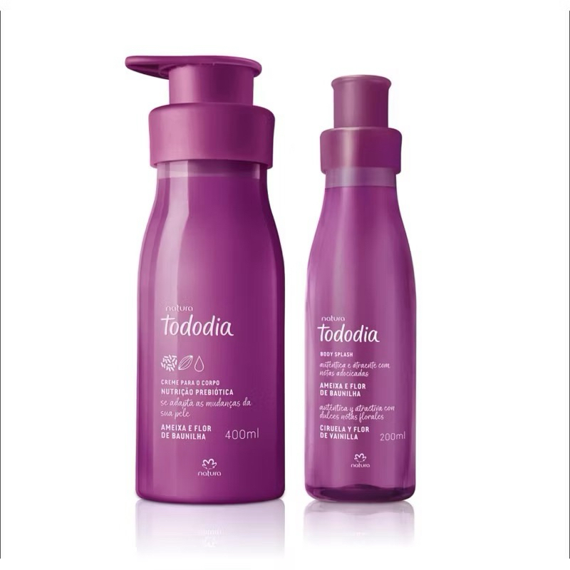 Kit Tododia Natura -Hidratante 400ml + Body Splash 200ml (escolha