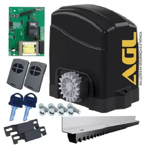Kit Motor Deslizante Agl Light + 2 Controles 3,50M Trilho