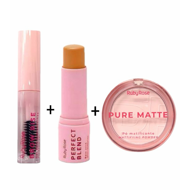 Kit Maquiagem Linha Rosa - Ruby Rose | Shopee Brasil