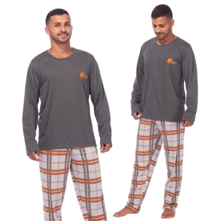 Pijama Longo Masculino Frio Blusa e Calça Comprida Inverno Xadrex em Oferta na Shopee