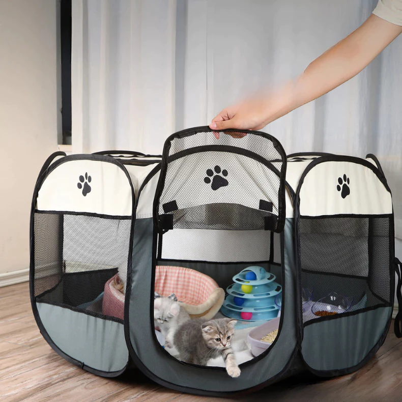 Casinha Para Pets – Grande, Dobrável, Portátil, Fácil de Montar e Desmontar