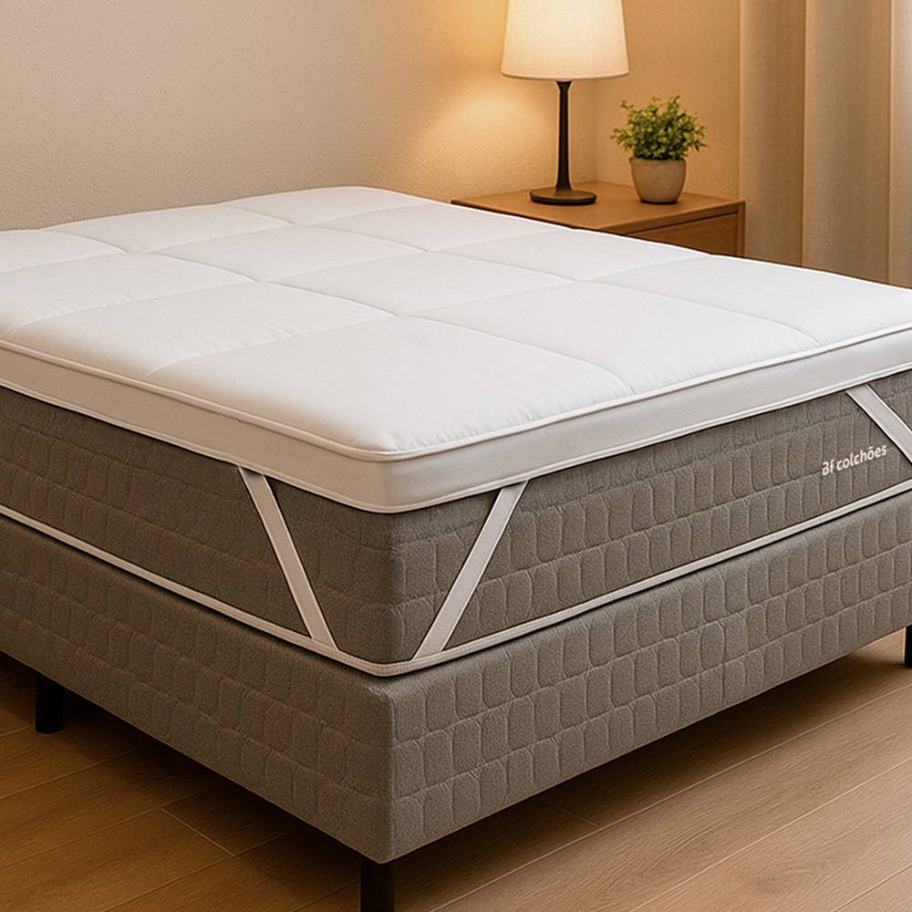 Pillow Top Manta Premium Casal Ultra Macio de Fibra Siliconada Antialérgico BF Colchões