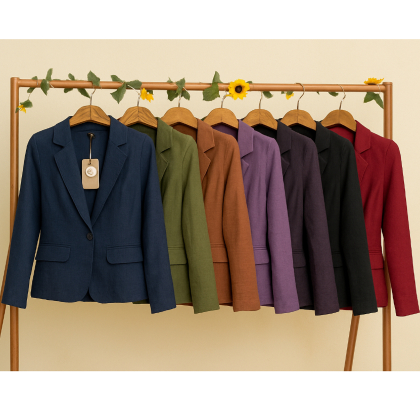 Blazer Feminino Alfaiataria Casual Elegante - Diversas Cores TECIDO ...