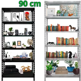 Estante Prateleira Aço Dupla Pancadão 6 Bandeja 90cm Preto Galvanizada em Oferta na Shopee