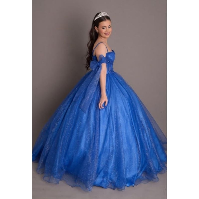 Vestido 15 anos brilho 2 em 1 azul , lilás, roxo , dourado