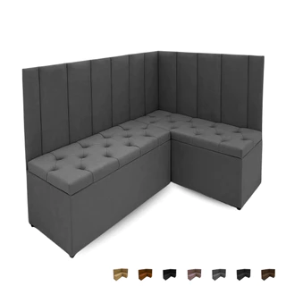 Conjunto Compacto Canto Alemão Decoração Assento Guarda Objetos Baú