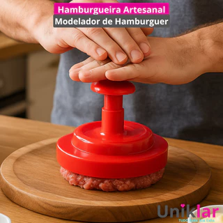 Hamburgueira Artesanal Caseira Modelador de Hamburguer Forma para Hamburguer até 170g