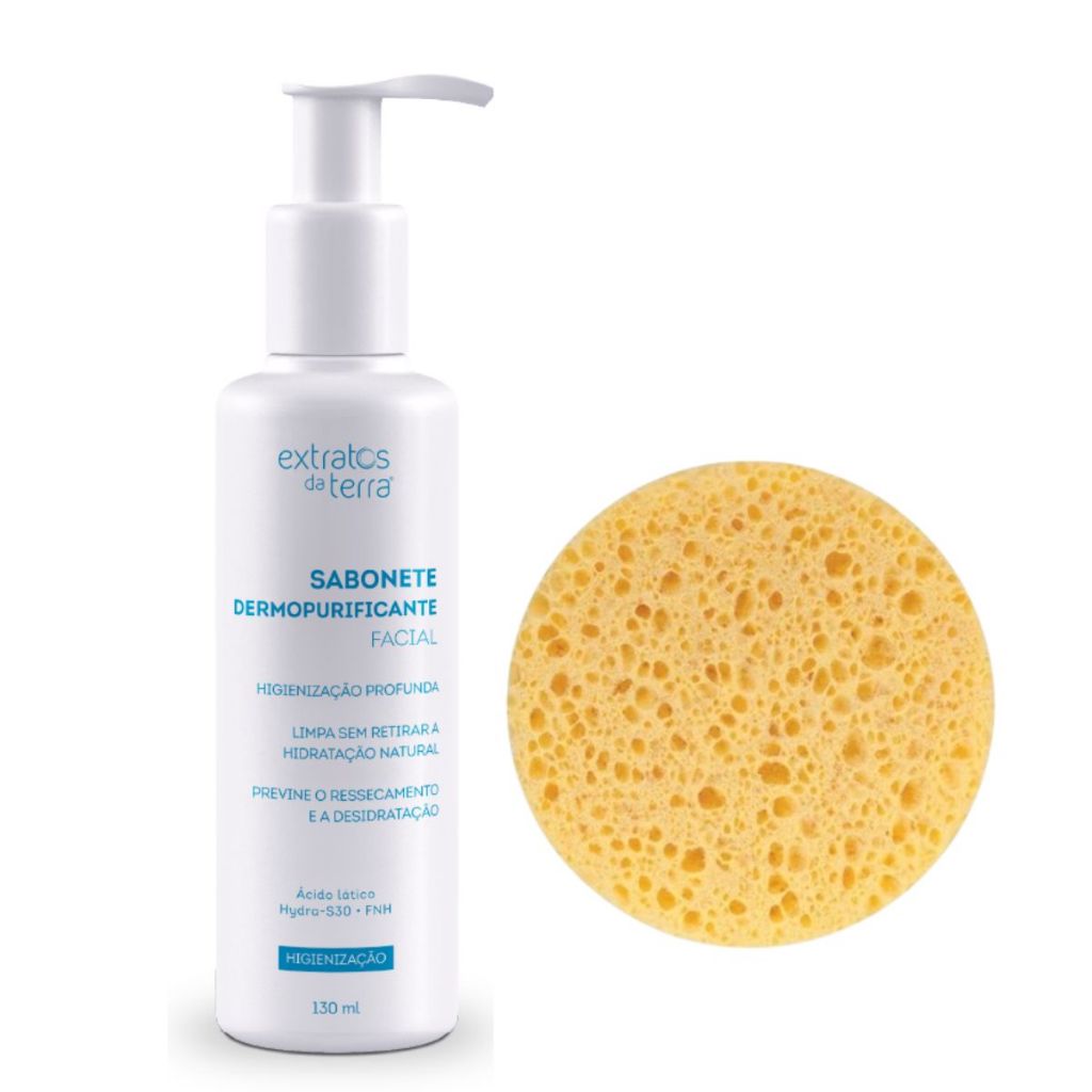 Sabonete Dermopurificante Facial Pele Oleosa Sensível 130 ml Extratos ...