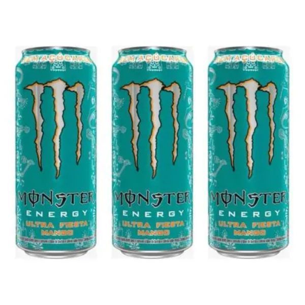 3 Energético Monster Energy Sabores 473ml Kit com três unidades