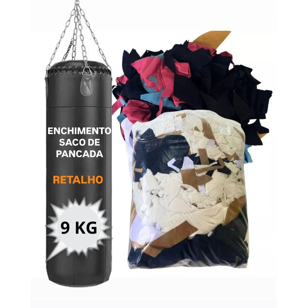 Retalho De Tecido Enchimento Saco De Pancadas Almofadas De 3 a 9 KG ...