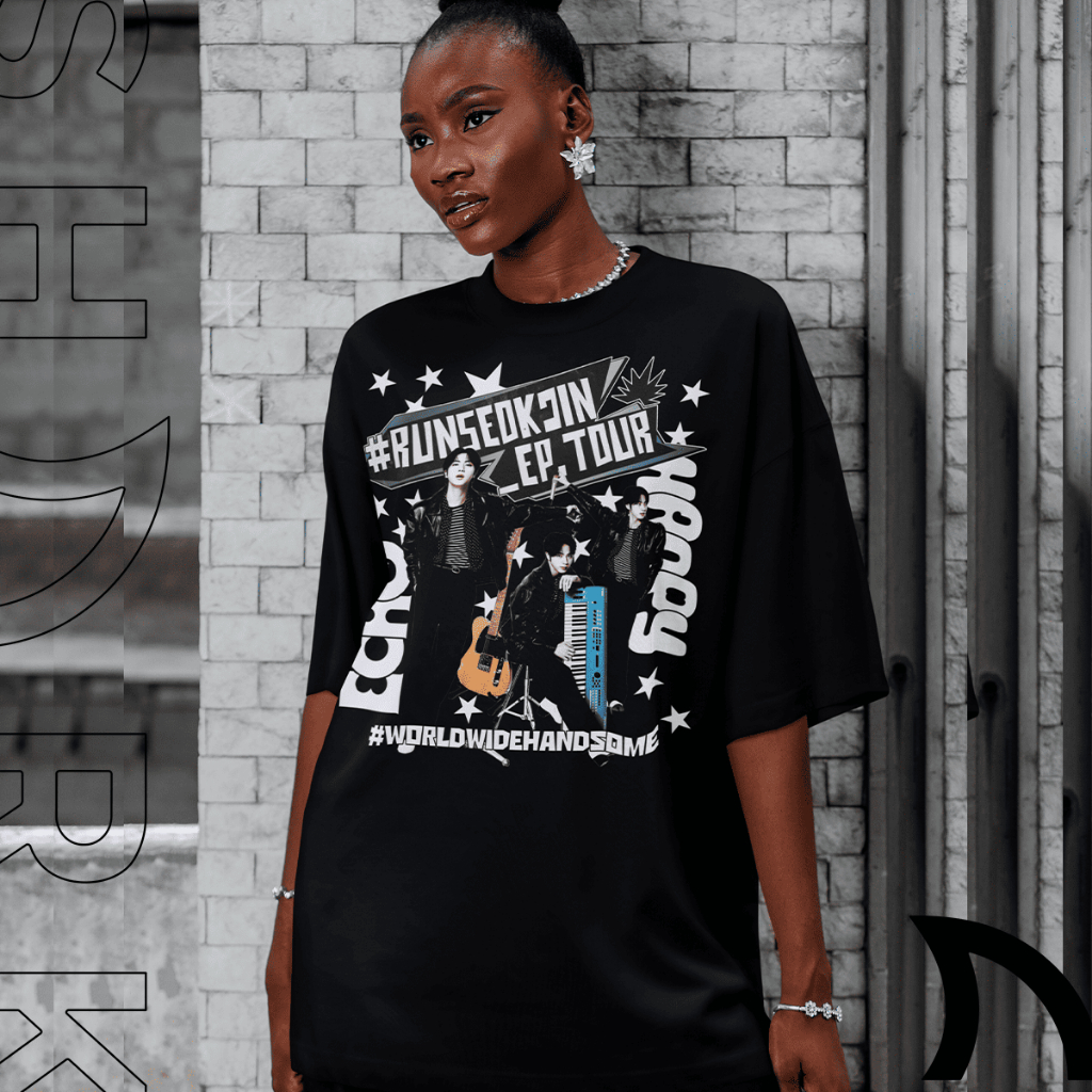 Camiseta Estilosa Moderna Jin Bts Runseokjin World Tour Show Echo