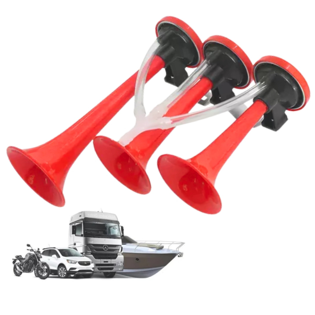 Buzina Verdureiro Caminhão Carro 3 Corneta A Ar Automotiva | Shopee Brasil