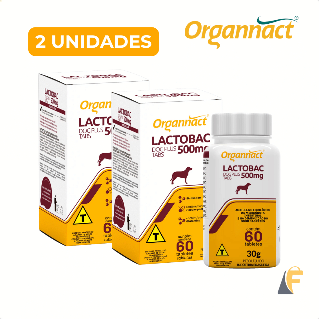 Lactobac Dog Plus 60 Tabs 30g Suplemento Cachorro Tablete Palatável ...