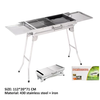 Churrasqueira Desmontável Dobrável Aço Pequena Mini Portátil com Grelha Churrasco Camping Ar Livre