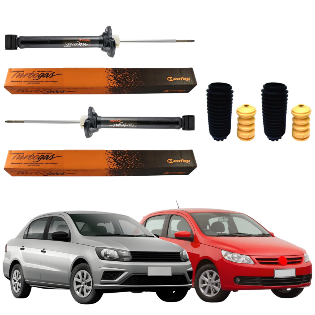 PAR AMORTECEDOR TRASEIRO GOL E VOYAGE G5 G6 G7 2008 A 2023 COFAP + KITS ...