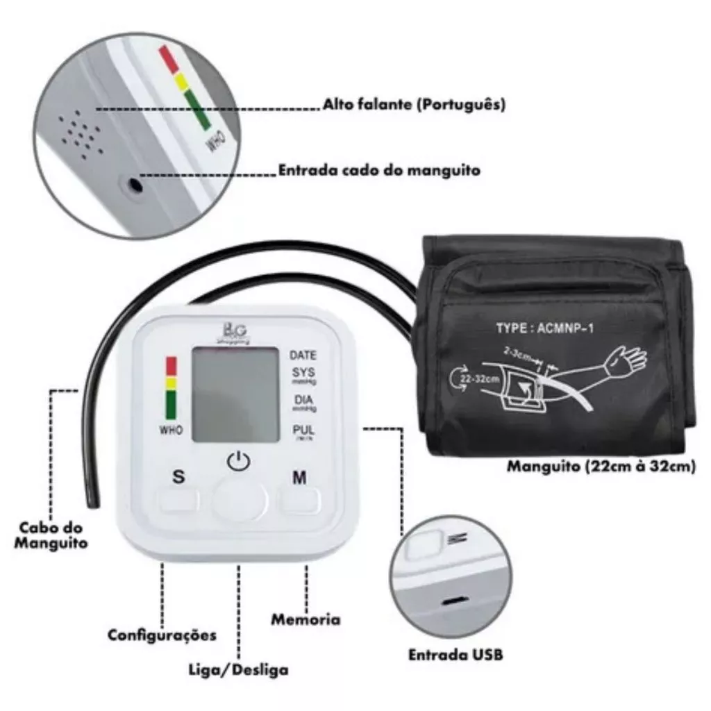 Conteúdo da embalagem do medidor de pressão