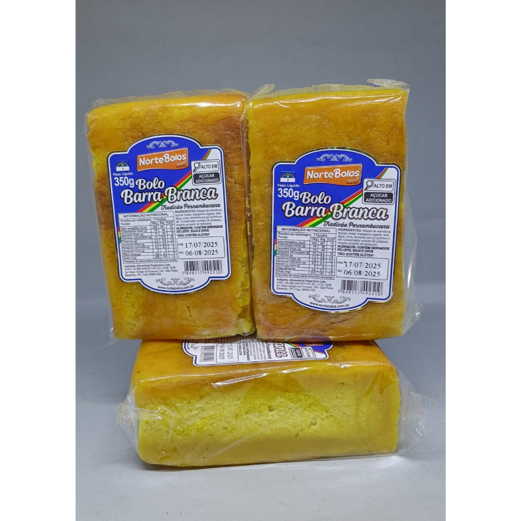 Kit 3 unidades Bolo de Massa Puba 350g Autêntico sabor Nordestino ...