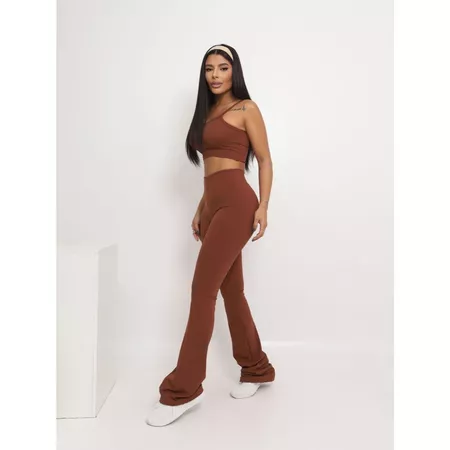 Conjunto Academia Calça Flare Light e Top Poliamida Fitness