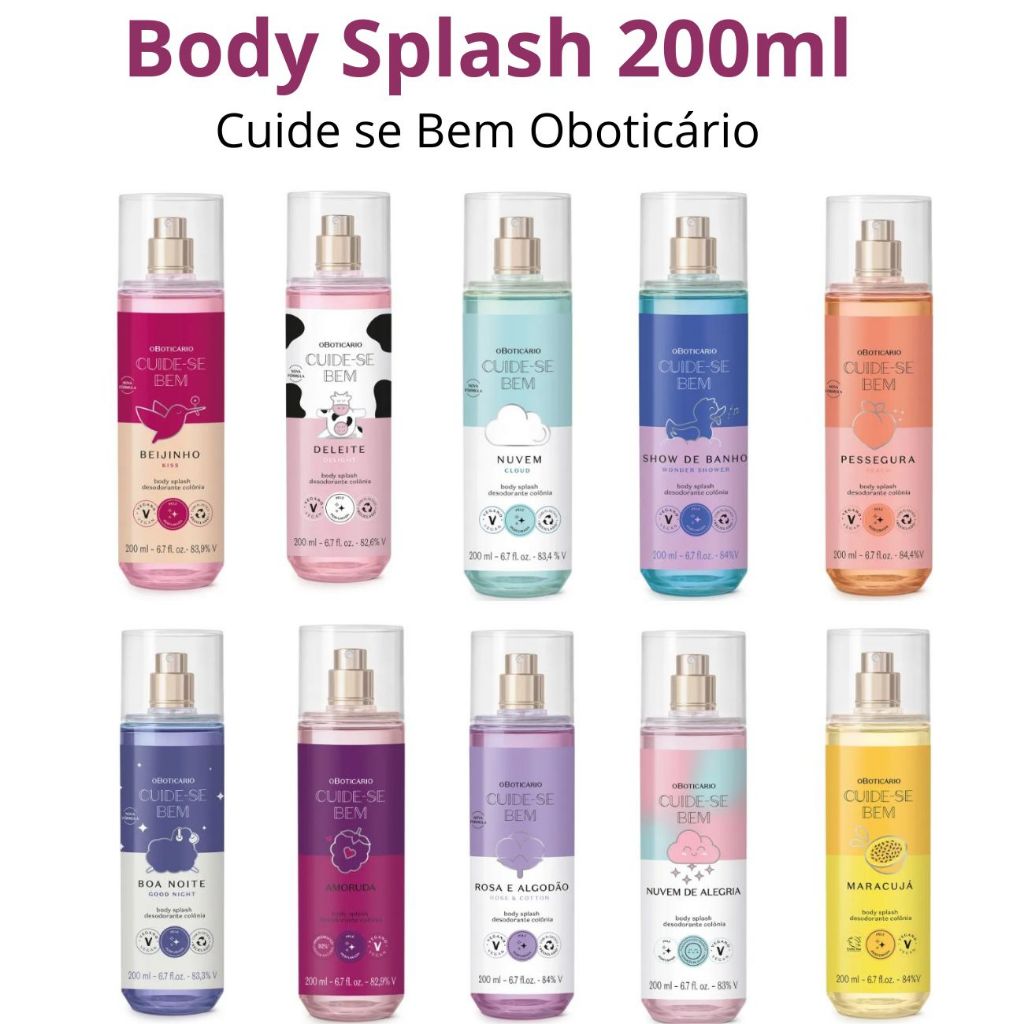 Body Splash Cuide se Bem 200ml O Boticário Escolha sua Fragância em Oferta na Shopee