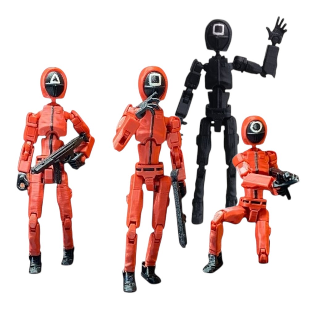 kit 4 Boneco ROUND 6 SOLDADOS MASCARADOS 17cm (Squid game) Dummy 13 ...