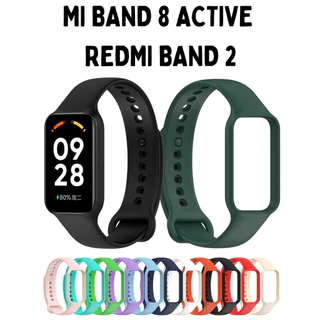 Pulseira de Silicone para Mi Band 8 Active Redmi Band 2