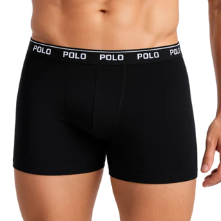 Kit C/5 Cuecas Box Boxer Polo Star Cotton Algodão Masculina Sortido Modelo Tradicional Original