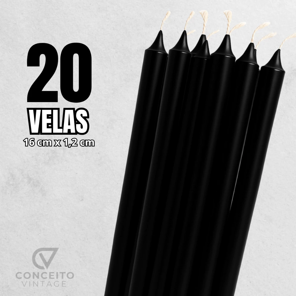 20 Velas Pretas