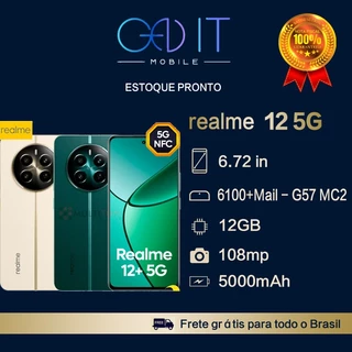 Celular Realme 12+ 5G NFC 512GB 12GB Anatel Novíssimo, Global. selo