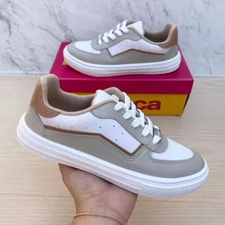 Tênis Sapato Feminino Moleca Recortado Lançamento Moda Confortável Estilo em Oferta na Shopee