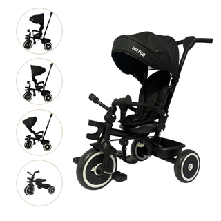 Triciclo Infantil Com Empurrador 2 em1 Waygo Preto Maxi Toys em Oferta na Shopee