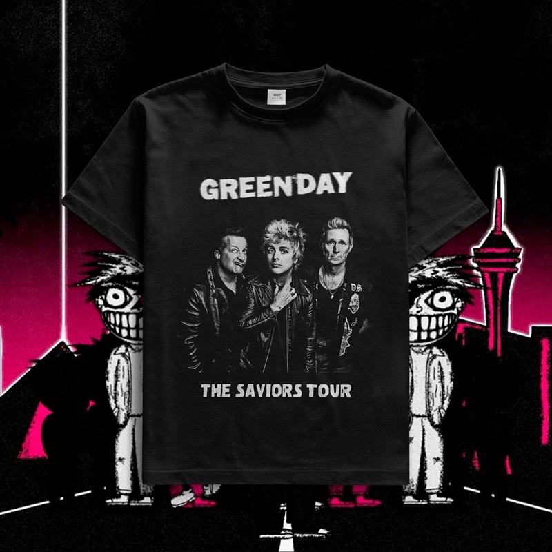 Camiseta Green Day | One Eyed Bastard | The Saviors Tour | Shopee