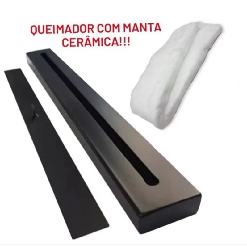 Lareira ecológica 40cm com manta Cerâmica