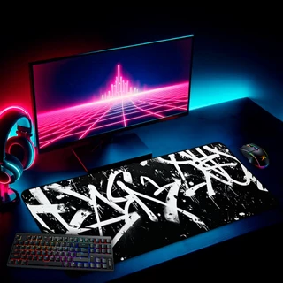 Mouse Pad Gamer Grande Antiderrapante 65x30 70x35 80x35 90x40 90x50 120x60 Cm Borda Costurada
