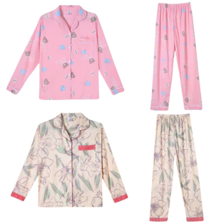 Z&D Lingerie Pijama Feminino Manga E Calça Longa Aberto Com Botão  SY12 em Oferta na Shopee