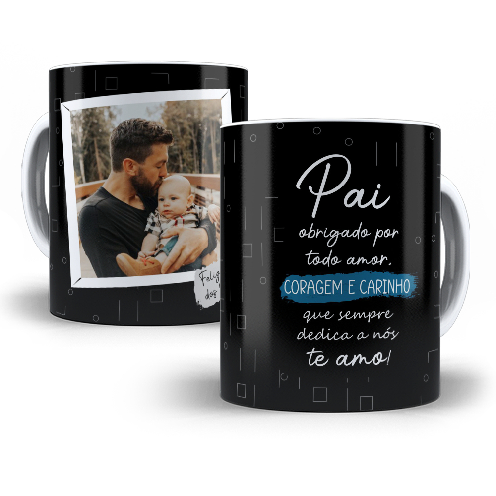 Caneca Personalizada dia dos Pais com Foto | Shopee Brasil