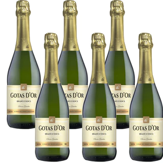 6 und Espumante Filtrado Branco Doce Gotas D`OR Garibaldi Serra Gaúcha 660 ml