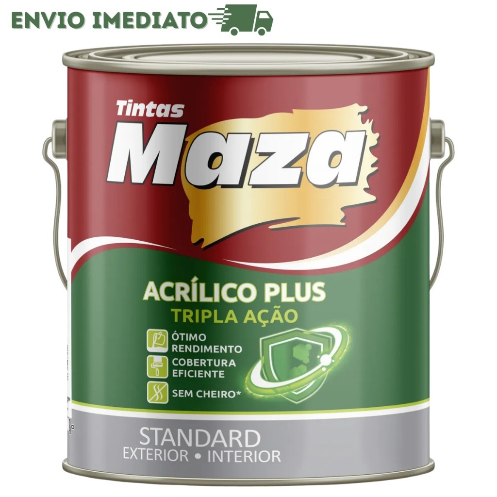 Tinta Maza Acrílico Plus Tripla Ação 3,6L Alta Qualidade e Desempenho e Acabamento Perfeito